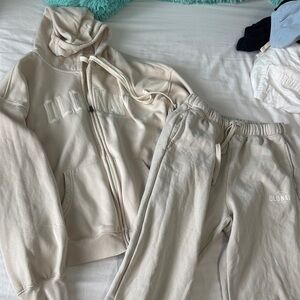Old Navy Cream Track Pants & Hoodie Set